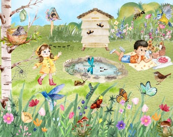 Fun Kids Naturgarten Build-a-Scene-Aktivität | Digitaler Download | Einheit Studie Ergänzende Aktivität