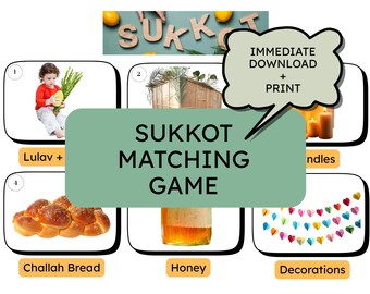 Kinder Sukkot Aktivität | Memory Spiel | Digitaler Download | Druckbare Handwerk | Tabernakel | Jüdische | messianisch | Tora inspiriert