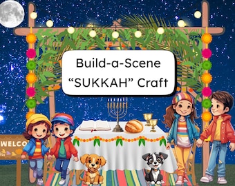 Kinder Sukkot | Build-a-Scene-Aktion 'Sukkah' | Digitaler Download | Druckbare Handwerk | Tabernakel | Jüdische | messianisch | Tora inspiriert