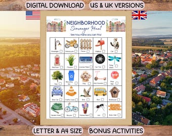 Schnitzeljagd für Kinder | US+UK, ADHS-freundlich (pdf download)