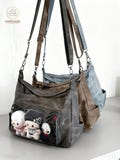Large Ita Shoulder bag,Clear Display Pin Bag,Window Bag, Anime Gift for Girls, Back to School Gift, Daily Messenger Bag