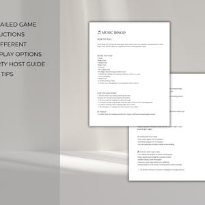 Music bingo game instructions printable with gameplay options and host guide, easy party hits bingo setup for beginners and large groups