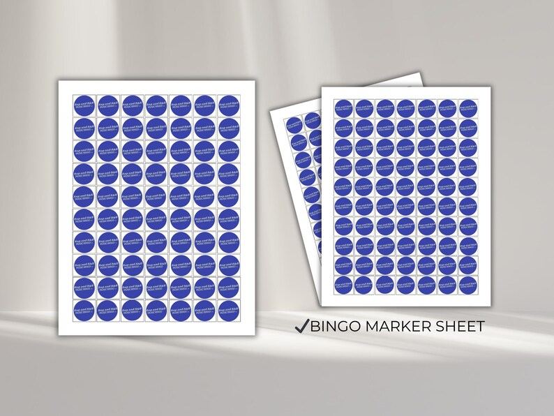 Rap and R&B bingo marker sheet printable, bingo chips for music bingo game, party game printable accessories