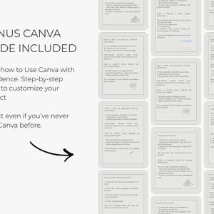 Canva guide included with music bingo printable template showing how to edit and download your music bingo cards in Canva