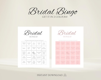 Bridal Shower Bingo | Bridal Bingo | Wedding Bingo | Find the Guest Bingo | Wedding Table Games | Wedding Activities | Bridal Shower Games
