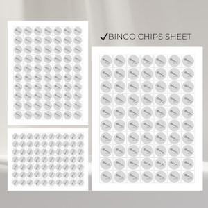 Printable bingo chips sheet for music bingo game, bingo markers included with music bingo cards printable for parties, icebreaker games and group events