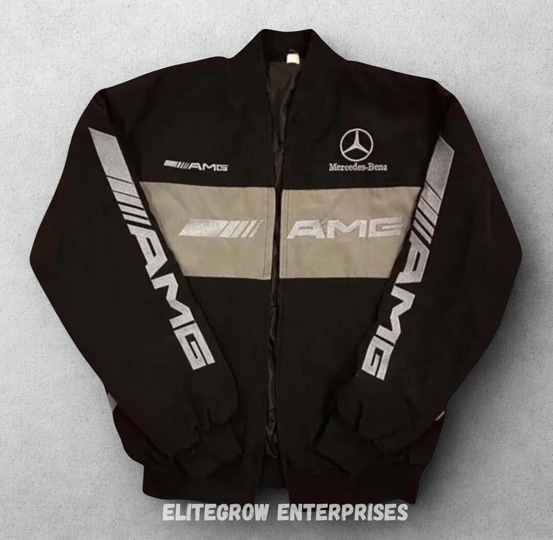 Vintage Mercedes Benz AMG Racing Jacket: Black Cordura Motorsport ...