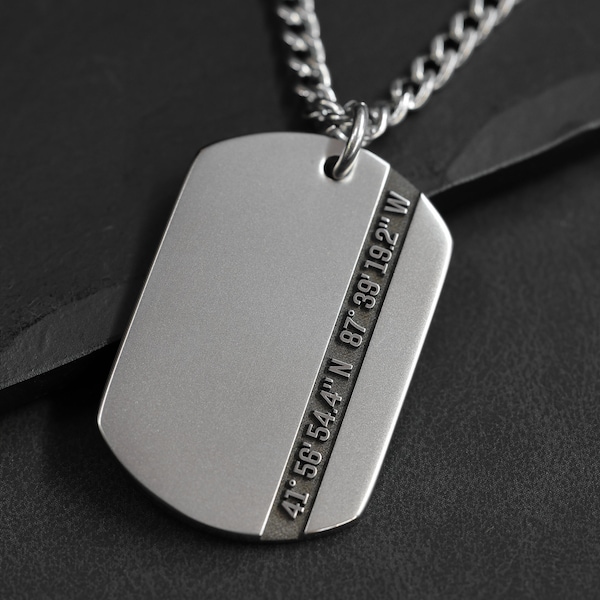 Dog Tag Necklace Etsy