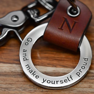 Custom Inspirational Keychain, Class of 2025 Keychain, Student Gift - Personalize any text - 40 Characters