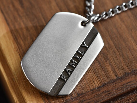 Men Engraved Mens Dog Tag 