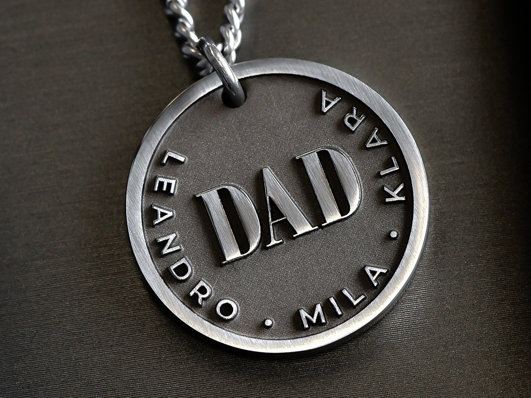 Custom Dad Necklace for Men Fathers Day Necklace for New Dad Etsy