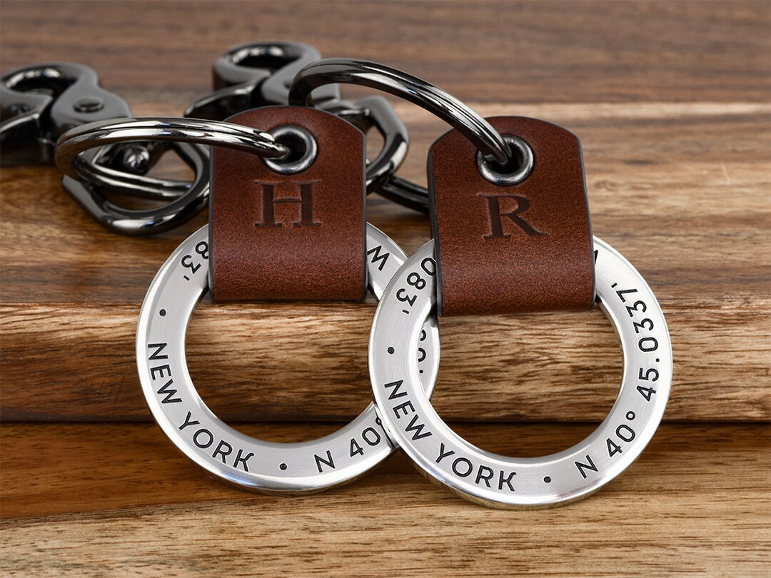 Leather Anniversary Gift for Couples, Couples Set, Handmade Wedding Gift, 2x Custom Leather