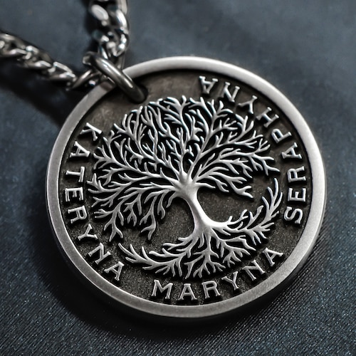 Mens Custom Tree of Life Necklace 