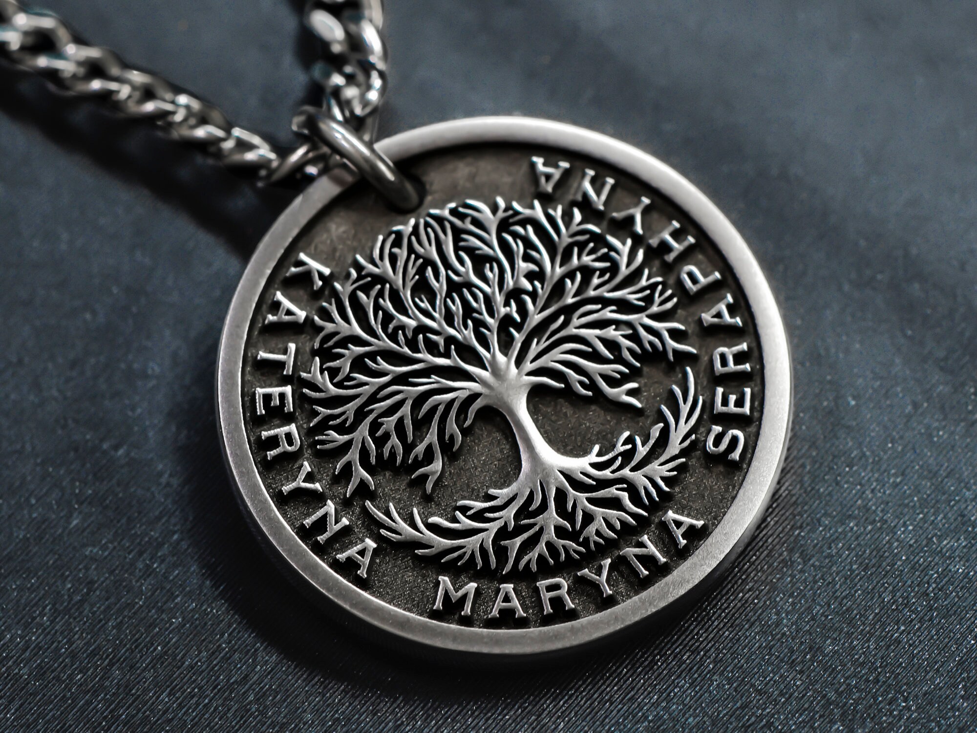 Mens Custom Tree of Life Necklace Unique Mens Jewelry Custom