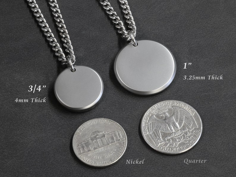 Mens Compass Necklace Custom Coordinates Necklace Engraved with your own words or coordinates image 5