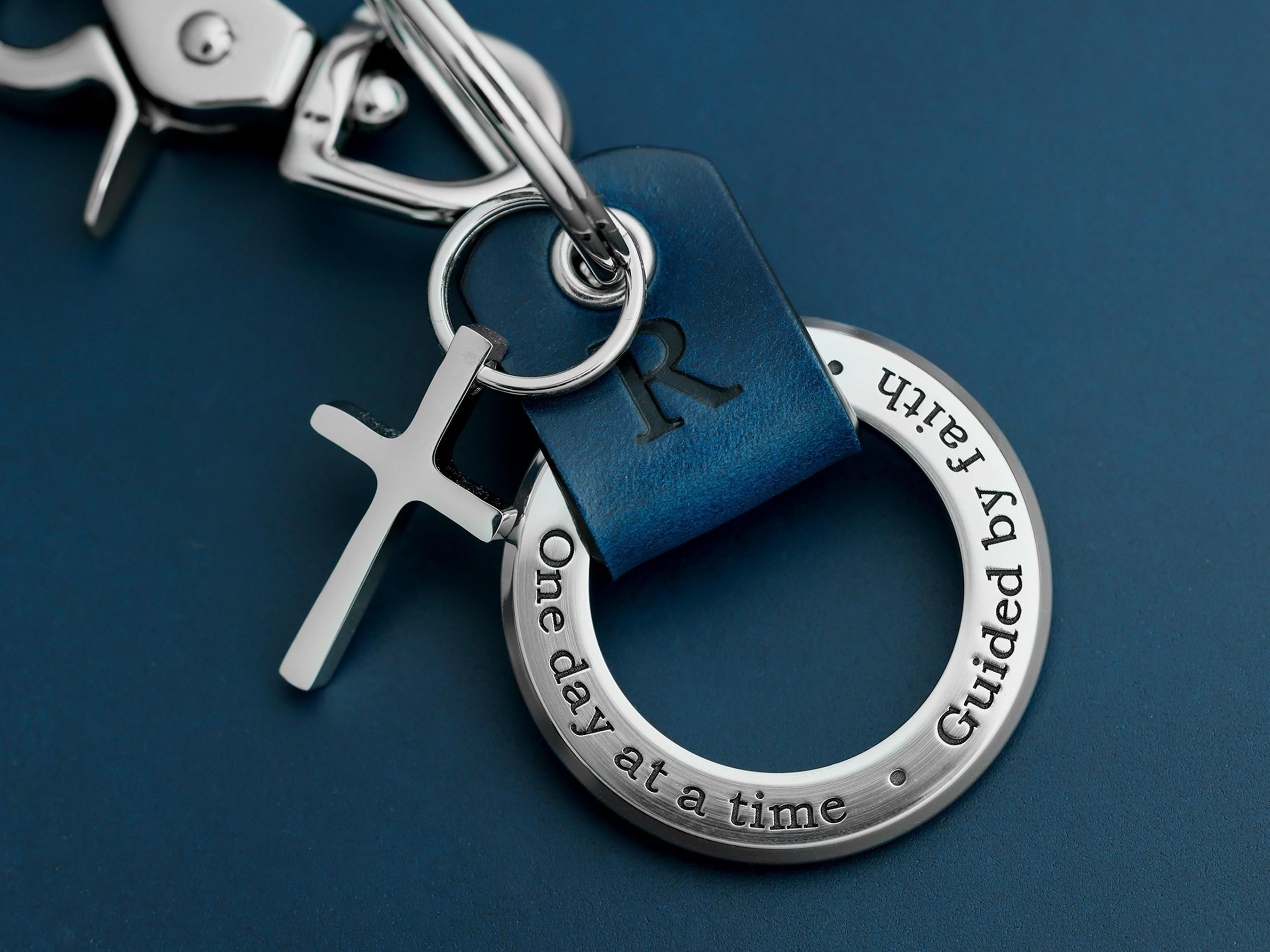 Custom Sobriety Keychain, Personalized Sober Gift for Men