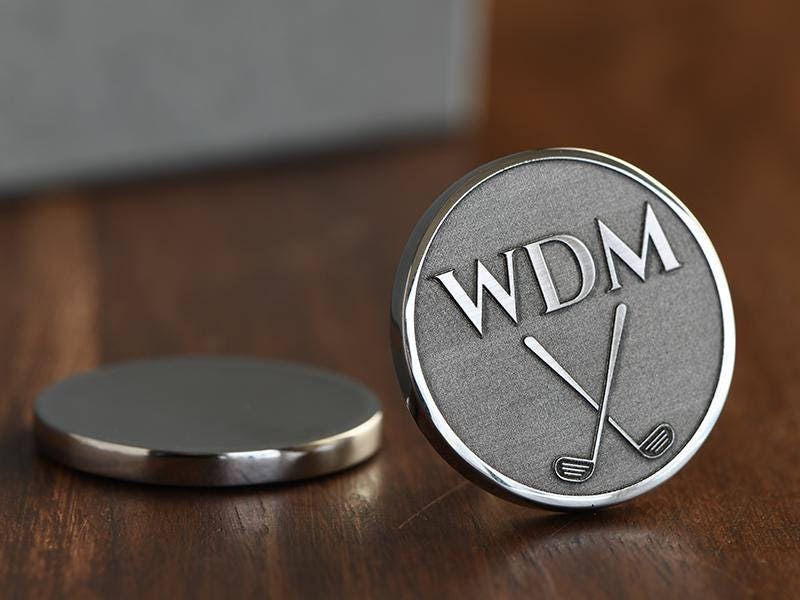 Monogram Golf Ball Marker Personalized Golf Ball Marker Etsy