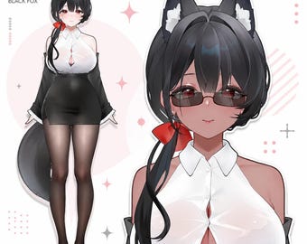 Fox Girl VTuber, Premade Live2D Vtuber Model: Ready to Use, VTubeStudio Compatible