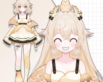 Premade Live2D Vtuber Model: Ready to Use, VTubeStudio Compatible