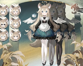 Squirrel VTuber, Premade Live2D Vtuber Model: Ready to Use, VTubeStudio Compatible