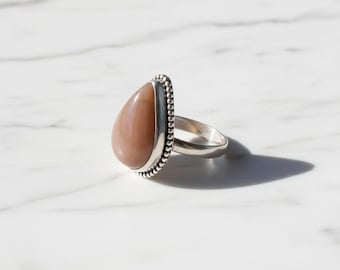 Handmade Sterling Silver Gemstone Ring – Boho Statement Jewelry