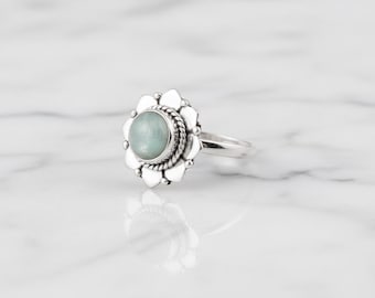 Sterling Silver Gemstone Ring – Handmade Boho Jewelry