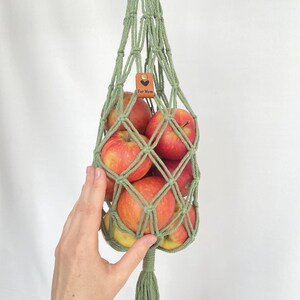 Handmade Hanging Vegetable Macrame Fruit Net, Boho Kitchen Storage