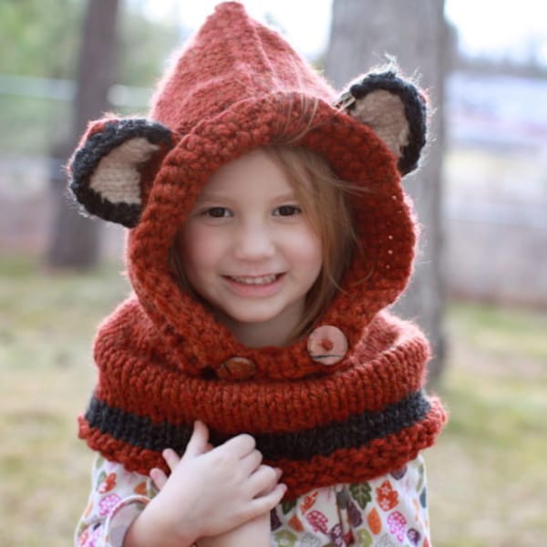 Fox Cowl  Hood Hat Photo Prop Photography / What Does the Fox Say??