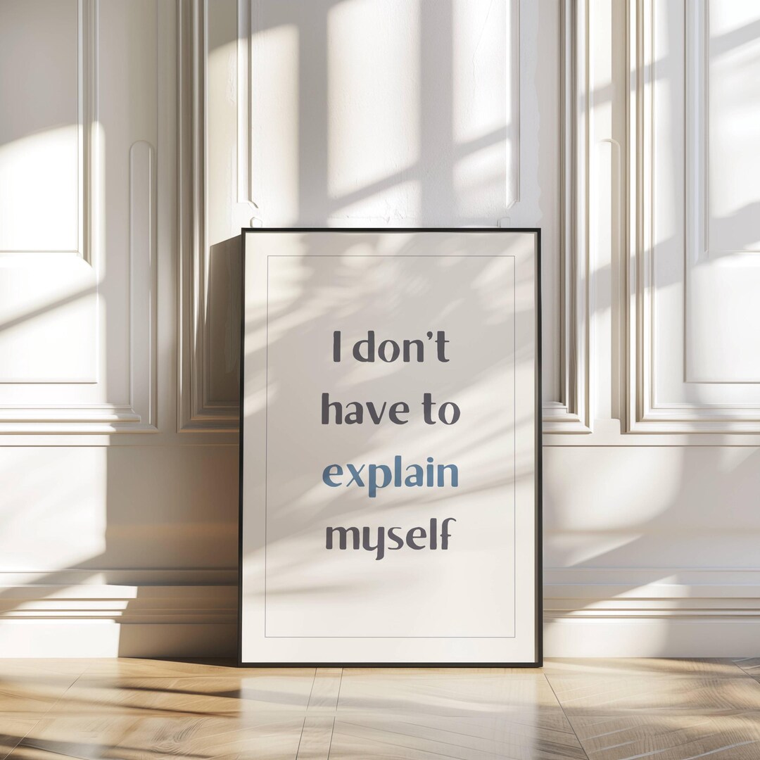 Simple Typography Wall Art, Calm Neutral Affirmation Printable – I Don ...