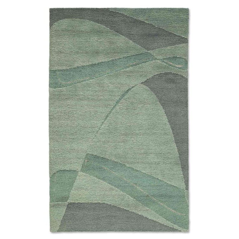 Handmade Tufted Wool Area Rug, Abstract Geometric Design, Modern Living ...