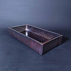 Caja de tocador rectangular Glam Black Ceramic Gresware