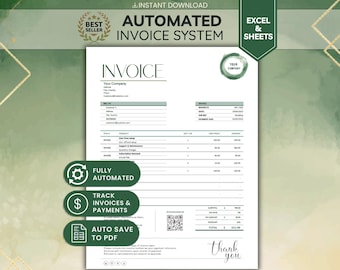 Sistema automatizado de seguimiento y plantillas de facturas / Flujo de trabajo inteligente Excel - Google Sheets / Servicio de primera categoría (5 estrellas) - Fácil configuración