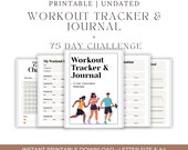 Minimalist Workout Planner: 75 Day Challenge Fitness Journal