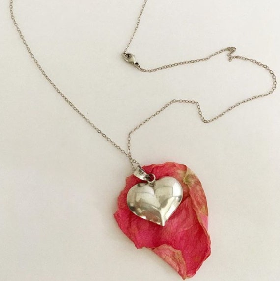 Sterling Silver Necklace with Little Sweet Heart Pendant