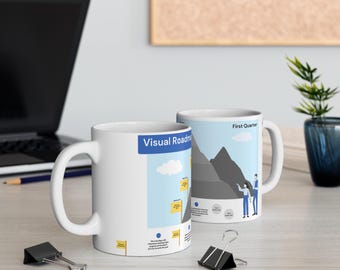 Visual Roadmap Coffee Mug: Motivational Drinkware for Entrepreneurs