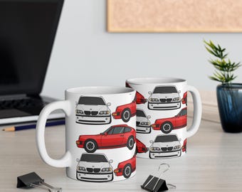 Classic Car Design Coffee Mug: Auto Enthusiast Gift