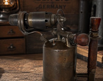 Antique E. Hähnel Blowtorch Industrial Steampunk Decor