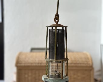Antique HSW Mining Safety Lamp Weather Lamp Coal Mine Lantern 1950