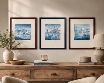 Franz Heigl Signed Venice Print Set Limited Edition Framed Art