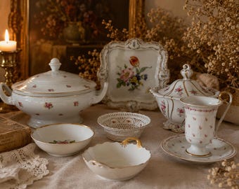 Vintage German Bavaria Porcelain Collection Cottagecore
