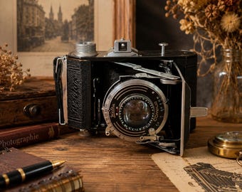 Antique Welta Weltax 6x6 Folding Camera Carl Zeiss Jena Tessar Compur