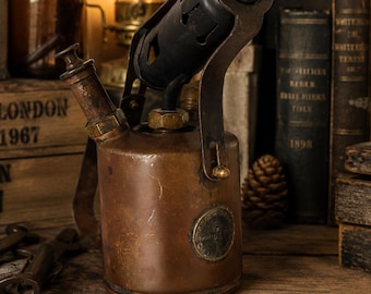 Antique Diamond Brand Blowtorch English Copper Soldering Lamp