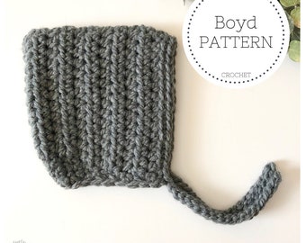 BOYD Chunky Pixie Baby Bonnet - crochet PATTERN
