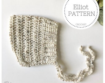 ELLIOT Pixie Baby Bonnet - crochet PATTERN