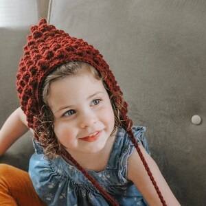 PERRY Bobbled Pixie Baby Bonnet crochet PATTERN image 3