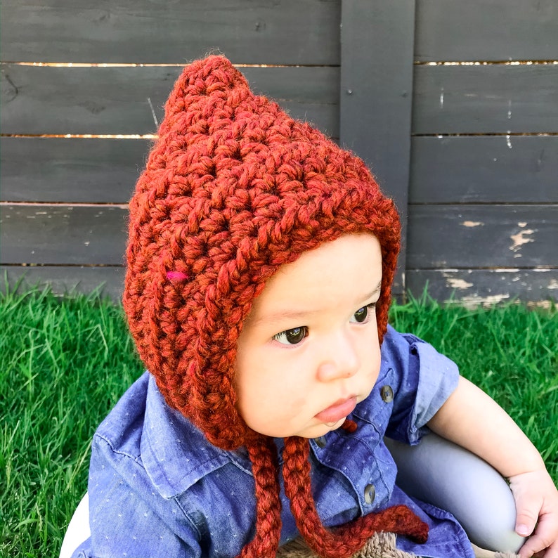 BOYD Chunky Pixie Baby Bonnet crochet PATTERN image 9