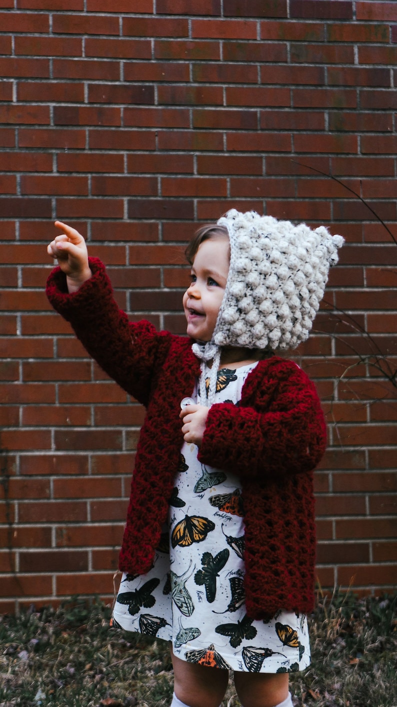 PERRY Bobbled Pixie Baby Bonnet crochet PATTERN image 8