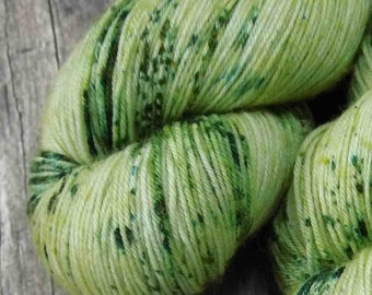 RTS Demeter Mythical Gods Collection Basic Sock Fingering Weight Sock Yarn Green Tonal Speckle Superwash Merino Wool Nylon