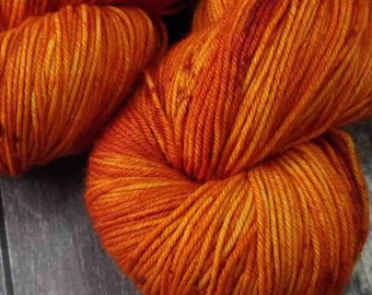 RTS Hephaestus Mythical Gods Collection Basic Sock Fingering Weight Sock Yarn Orange Tonal Speckle Superwash Merino Wool Nylon