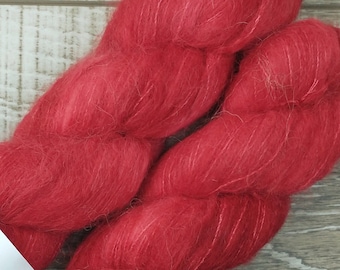 RTS Eros Nephelai Veil Heavy Lace Yarn Suri Alpaca Silk Halo Mythical Gods Collection Red Yarn Speckle Semi Solid Tonal